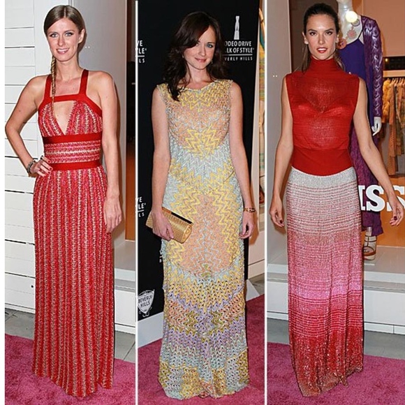 Missoni Orange Label Knit Zigzag Maxi Dress & Belt - Picture 3 of 4